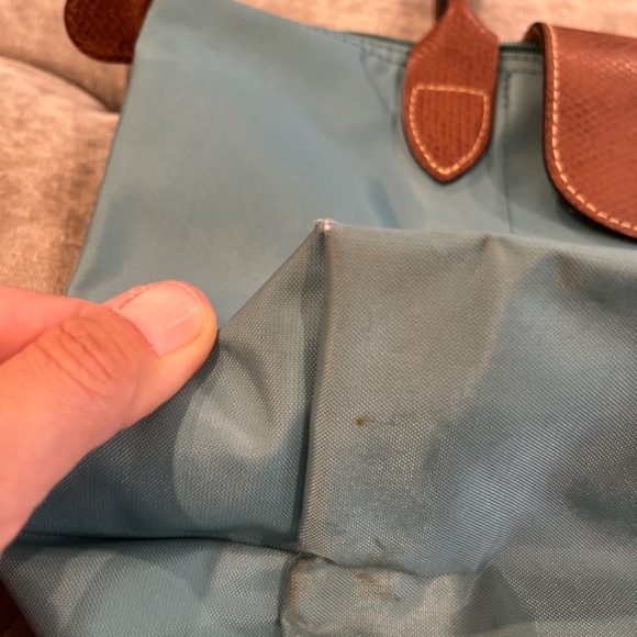Longchamp Le Pliage Small (LONG STRAPS) Tote Shoulder Bag-BLUE NYLON - Picture 7 of 16